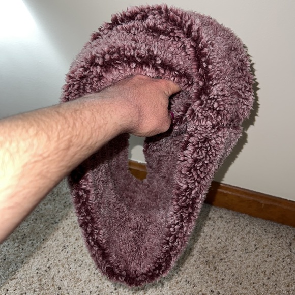 Maroon Sherpa Infinity Scarf- OS - Picture 2 of 3